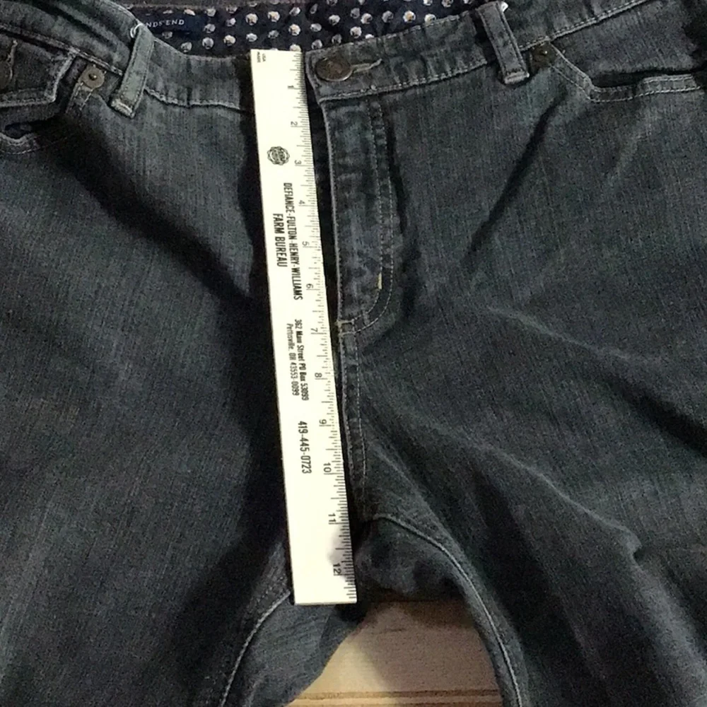 Land’s‎ End Dark Grey Gray Denim Jean Sz 14